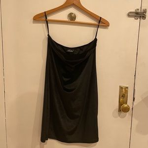 Urban Outfitters Black Velvet Strapless Bodycon Dress
